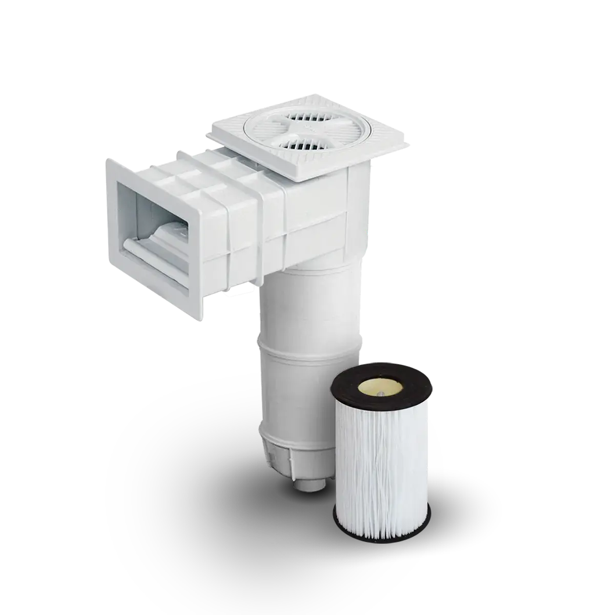 Skimmer con filtro de cartucho p/hormigón ancho 20 cm