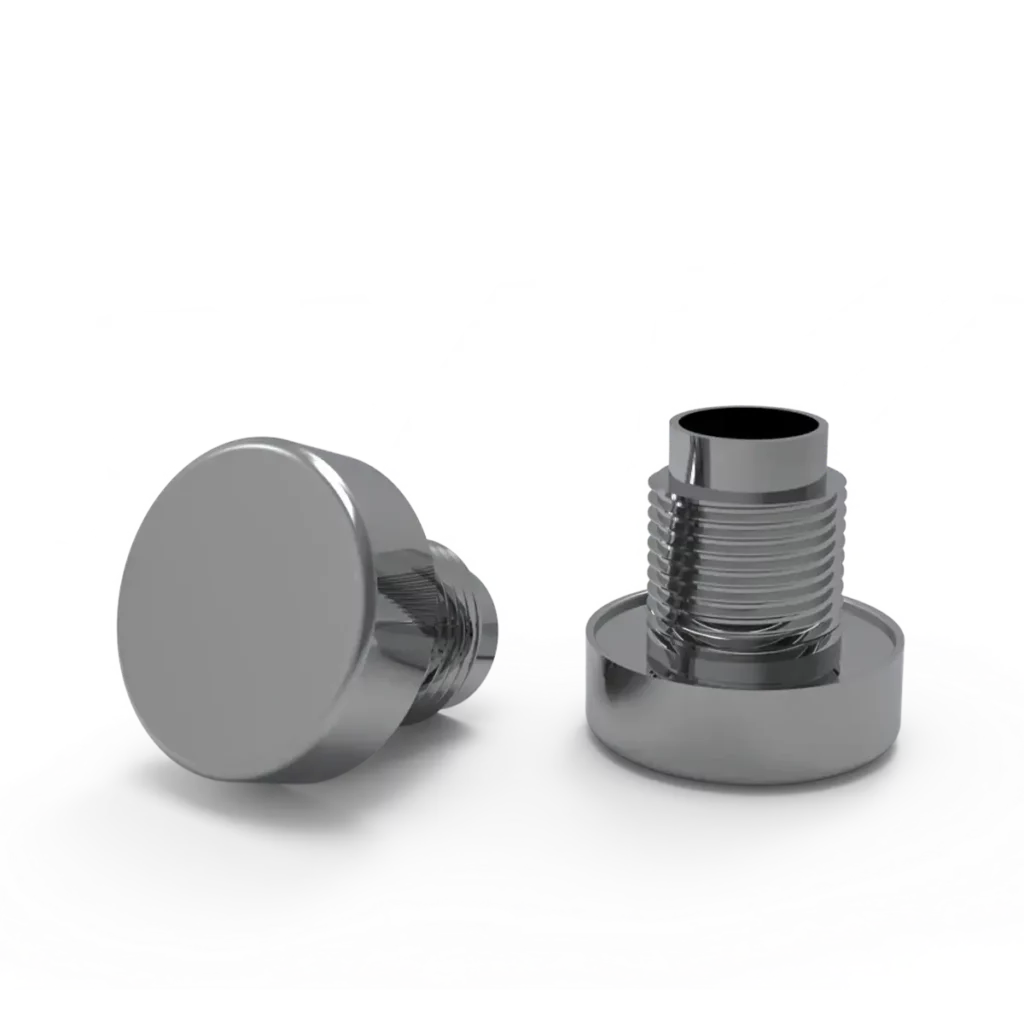 Perilla cromada para regulador