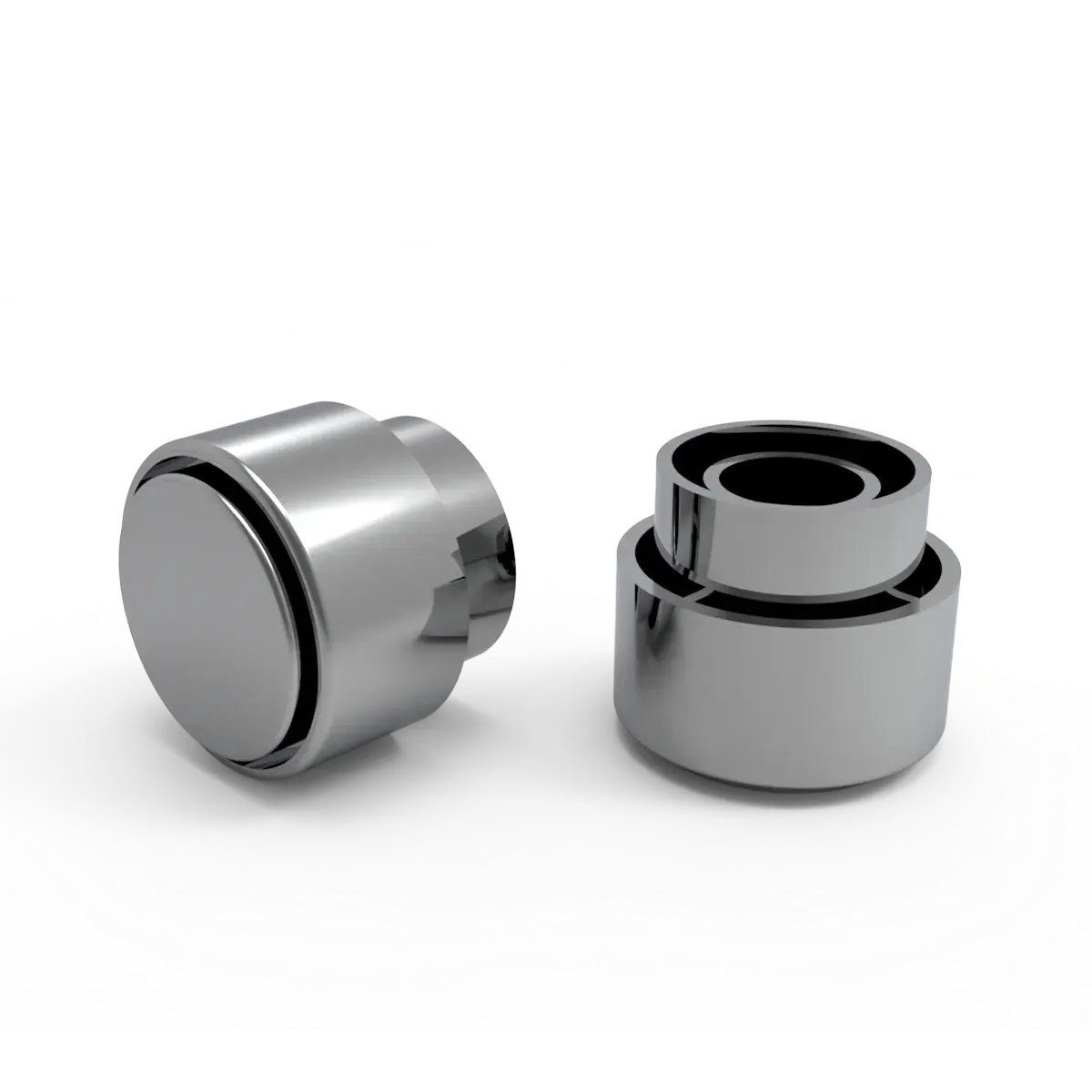 Botón para pulsador cromado