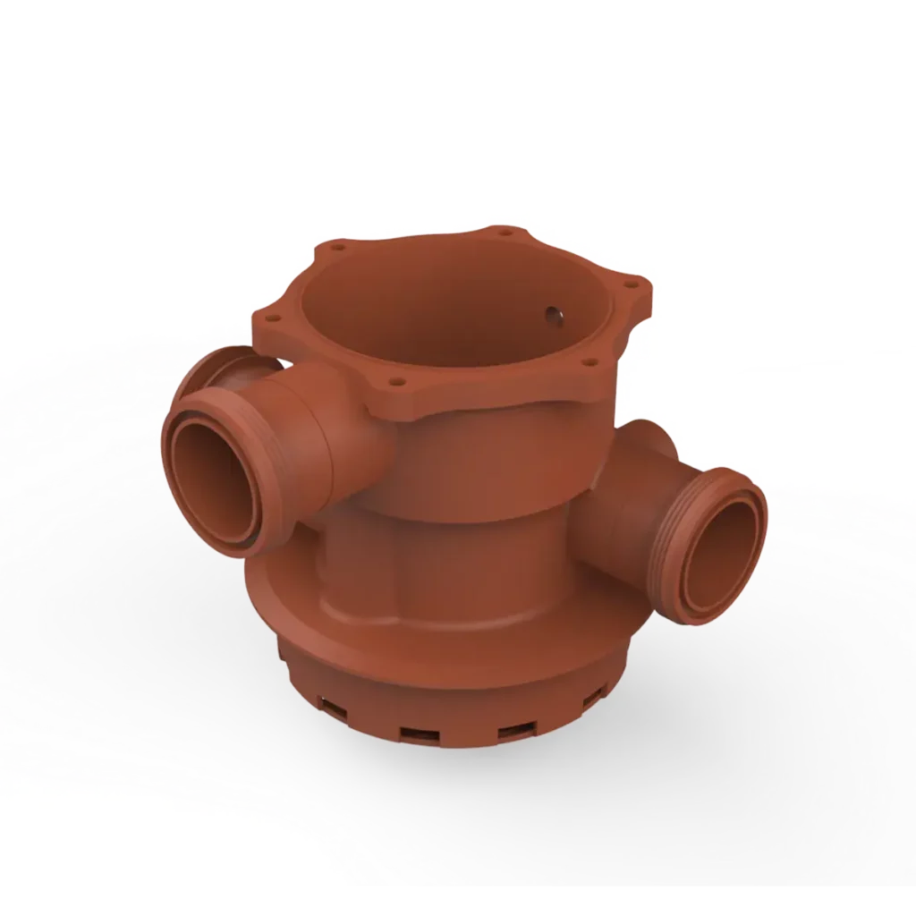 Cuerpo marrón 6 vías s/junta para UD