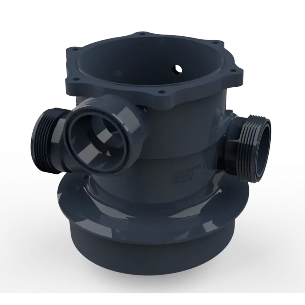 Cuerpo mv 6 vías 1 1/2" (con buje)