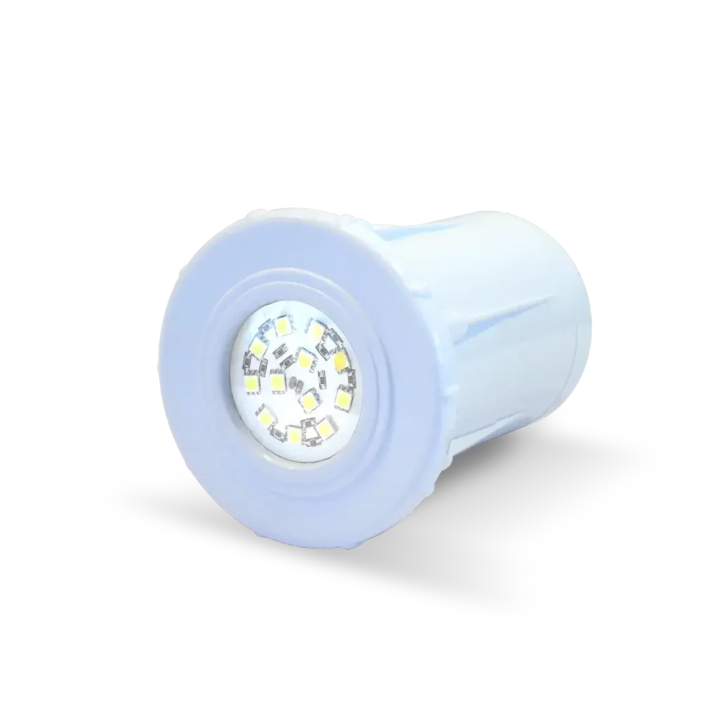 Luminaria Spot LED luz RGB (aro blanco) - Piscina fibra de vidrio